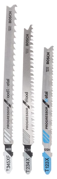 Stichsägeblatt-Set Progessor for Wood and Metal, 3-teilig, Einnockenschaft