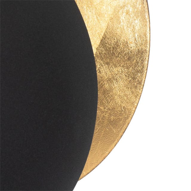 Moderne Wandlampe schwarz mit Gold - Sunrise