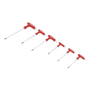 Bgs Do It Yourself - Schraubendreher-Satz mit T-Griff und seitlicher Klinge T-Profil (für Torx) mit Bohrung T10 - T40 6-tlg.