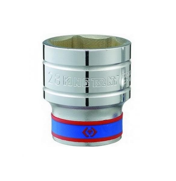 KING TONY KURZER STECKSCHLÜSSEL 1/2" 8mm x 38mm 6-WINKEL CHROM