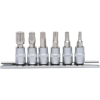 1/4' Bit-Stecknuss-Satz xzn, 6-tlg, M4-M10