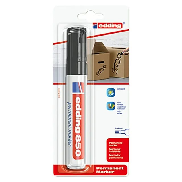 Edding - 4-850-1-4001 Permanentmarker Schwarz wasserfest: Ja