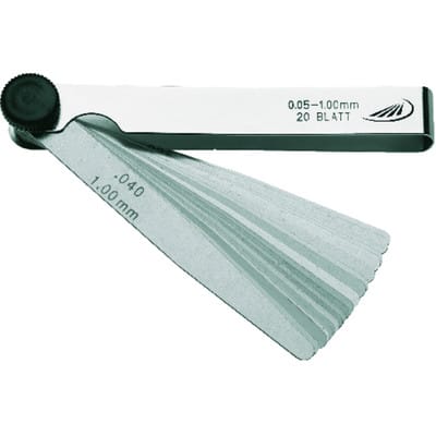 Helios Preisser - Präzisions-Fühlerlehre 32 Blatt, 0,03-1,0 mm hp