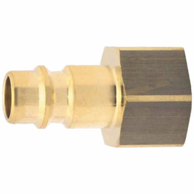 Euro Druckluft Stecknippel aus Messing mit Innengewinde 1/4'