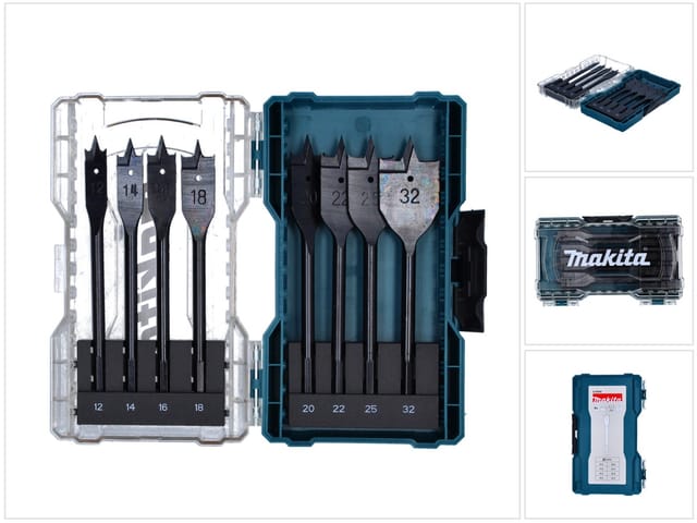Zubehör - Flachholzbohrer-Set 8-teilig E-08698 - Makita