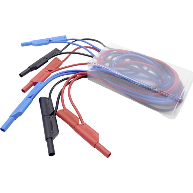 Schnepp - 354 000059 Sicherheits-Messleitungs-Set Bananenstecker 4 mm Bananenstecker 4 mm 1.00 m Schwa