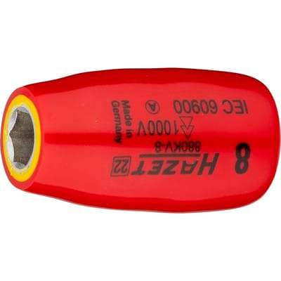 Steckschlüsseleinsatz, Sechskant, Vierkant hohl 10 mm (3/8), Außen-Sechskant-Tractionsprofil, 8 mm, Art.Nr. 880KV-8 - Hazet