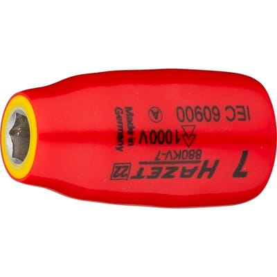 Steckschlüsseleinsatz, Sechskant, Vierkant hohl 10 mm (3/8), Außen-Sechskant-Tractionsprofil, 7 mm, Art.Nr. 880KV-7 - Hazet