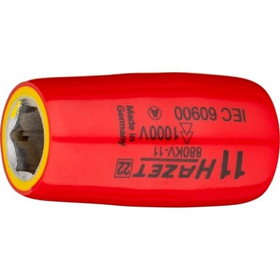 Steckschlüsseleinsatz, Sechskant, Vierkant hohl 10 mm (3/8), Außen-Sechskant-Tractionsprofil, 11 mm, Art.Nr. 880KV-11 - Hazet