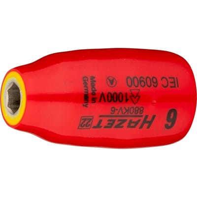 Steckschlüsseleinsatz, Sechskant, Vierkant hohl 10 mm (3/8), Außen-Sechskant-Tractionsprofil, 6 mm, Art.Nr. 880KV-6 - Hazet