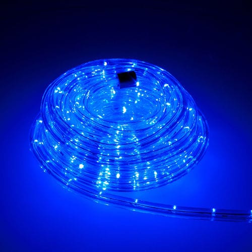 F3 LED Lichterschlauch Lichterkette Beleuchtung in gewünschter Länge für Drinnen und Draußen, Blau 5m