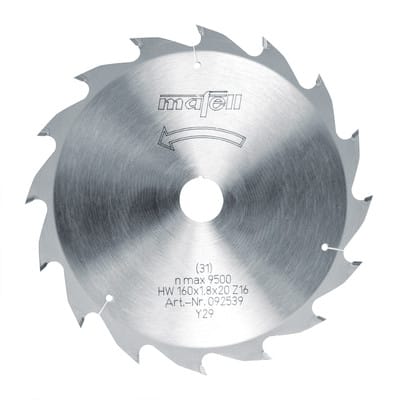 Sägeblatt hm 160 x 1,2 1,8 x 20 Z16 wz kss 300 ksp 55 092539 - Mafell