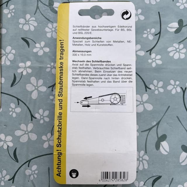Schleifbänder für bs/e, Edelkorund, Korn 120, 5 Stück - 28582 - Proxxon