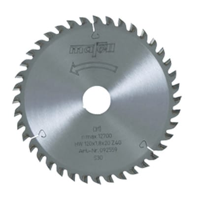 Sägeblatt hm 120 x 1,2 1,8 x 20 mm z 40 fz/tr kss 300 ksp 40 092559 - Mafell