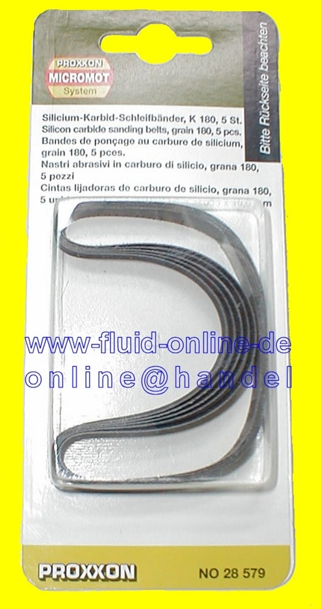 Proxxon - Schleifbänder für bs/e, Silicium-Karbid, Korn 180, 5 Stück - 28579