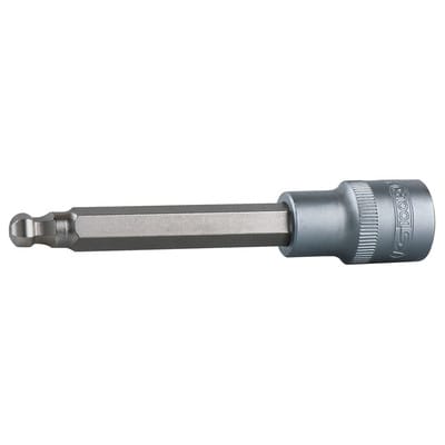 1/2' Bit-Stecknuss Innensechskant mit Kugelkopf, lang, 11mm