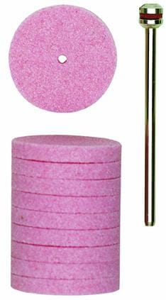 Edelkorund-Schleifscheiben, ø 22 mm, 10 Stück mit Träger - 28302 - Proxxon