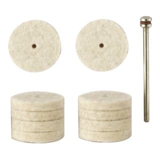 Proxxon - Filzscheiben, ø 22 mm, 10 Stück + 1 Träger - 28798