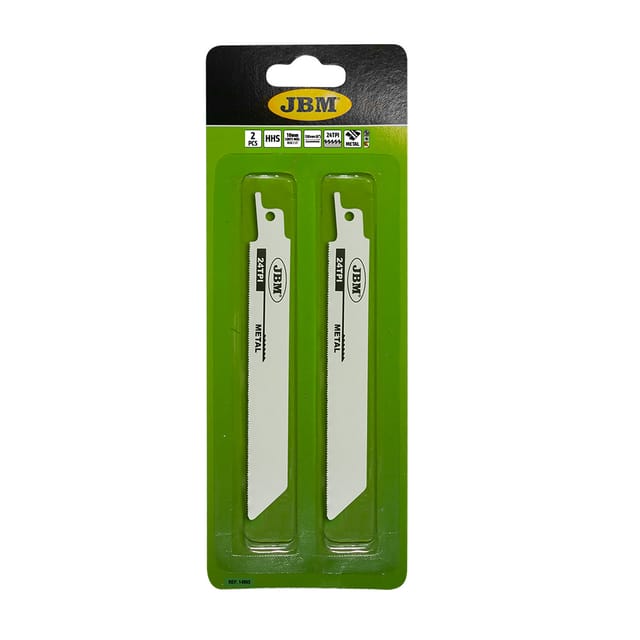 JBM - set mit 2 säbelsägeblättern 150mm. 24TPI für metall für ref. 60019 14995