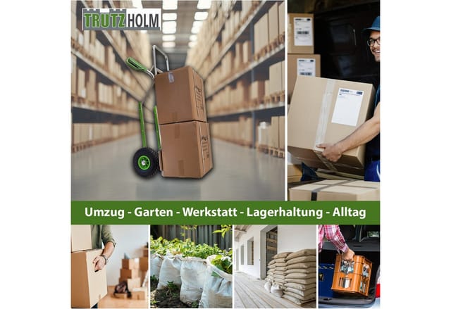 Baumarktplus - Sackkarre mit Treppenrutsche Traglast 200 kg Aluminium pu Räder Stapelkarre Treppenkarre