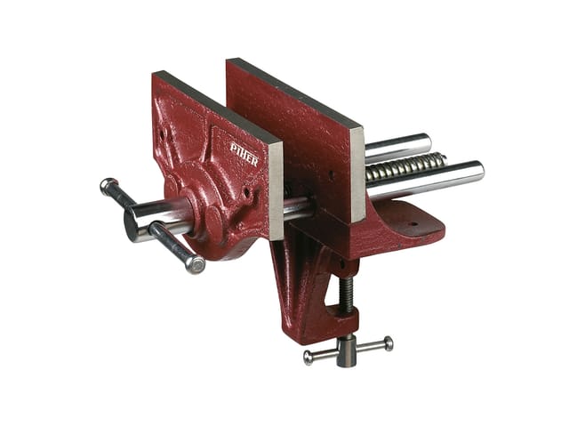 PIHER Tragbarer Schraubstock mit Klemmspindel für den Tischlergebrauch 15 cm