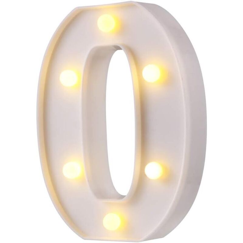 Led-leuchtbuchstaben, 26 Buchstaben, Ideal Für Hochzeiten, Partys Und Bars (weißes O) – Fei Yu