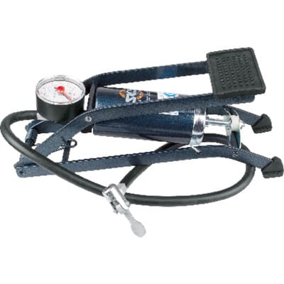Fußluftpumpe 5 bar Einzelzylinder mit Manometer