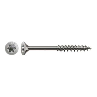 Spax - Edelstahlschraube, 6 x 160 mm, 100 Stück, Teilgewinde, Senkkopf, t-star plus T30, 4CUT - 0197000601603
