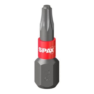 Spax - Bit-Einsatz T-Star 1/4'sechskant T15/25 mm Zapfenführung, Inhalt 5 Stück