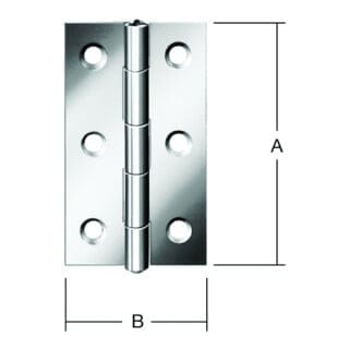 Tür-Scharnier schmal B38xH70mm,gerollt verzinkt - Vormann