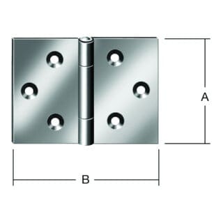 Tür-Scharnier breit B145xH100mm,gerollt verzinkt - Vormann