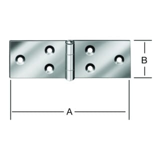 Möbel-Tischband l 200mm,B 44mm Stahl verzinkt - Vormann