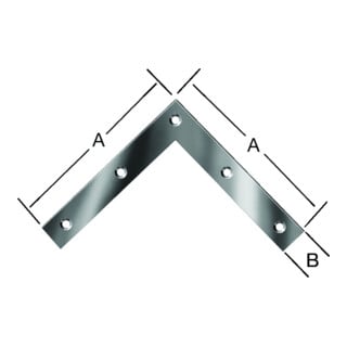 Tür-Eckwinkel l 120 x h 120mm Enden gerade Stahl verzinkt - Vormann