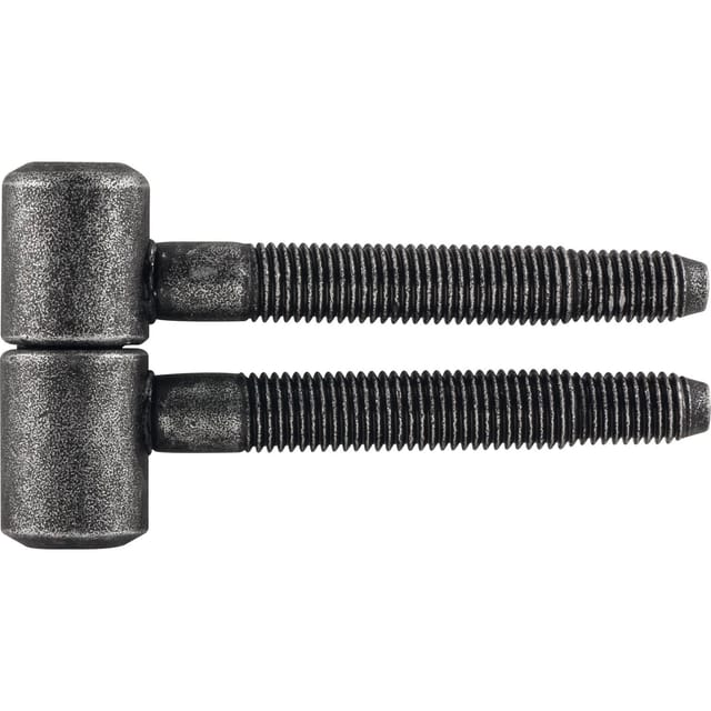 Einbohrband für Futtertüren, 16 mm, Stahl schwarz - Halcö