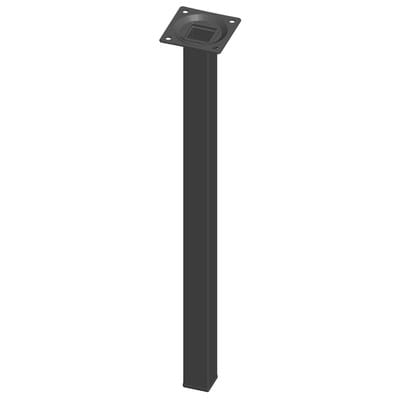 Stahlrohrmöbelfüsse schwarz 400mm eckig