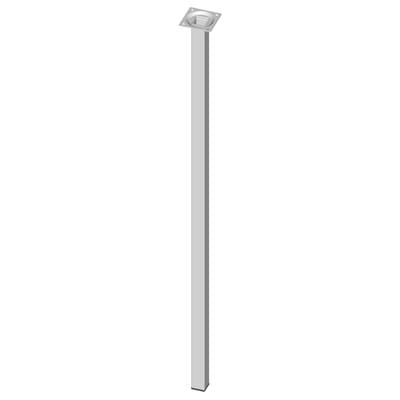 Möbelfuß weiß 25 x 25 mm Höhe 800 mm Anschraubplatte