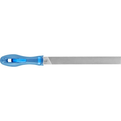 Mühlsägefeile mit Heft runde Kanten Flachstumpf 200mm Hieb 2 universell zum Schärfen - Pferd