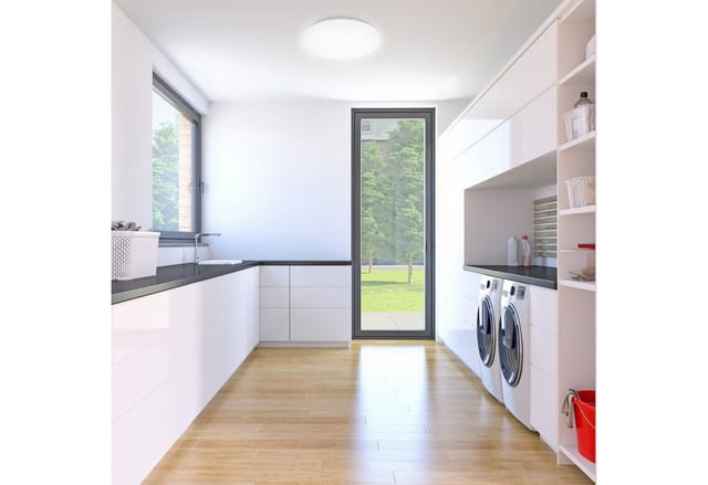 B.k.licht - Deckenleuchte Ø27,8 cm - 12W, 1200lm, led, neutralweiß, weiß