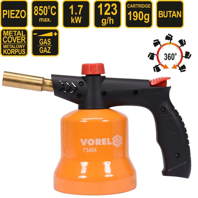 Gasbläserlampe 360 mit piezo 73404 Vorel