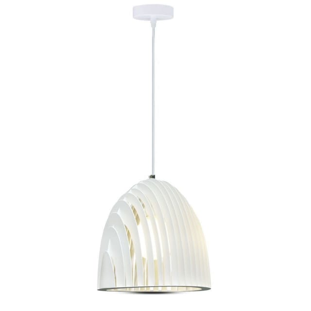 V-TAC LED Prismatic Bell Kronleuchter, Metall, E27-Lampenfassung (max. 60 W), Weiß