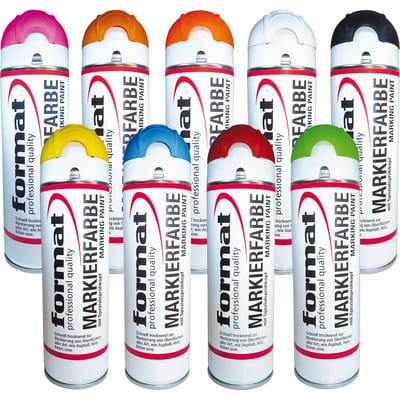 Baustellenmarkierspray 500 ml, schwarz gg - Format