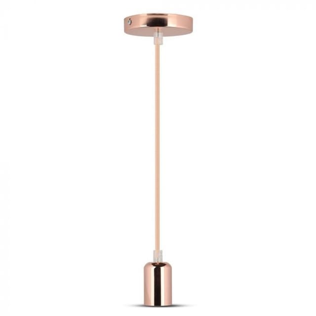 V-TAC Spiegel-Chrom-LED-Kronleuchter mit E27-Lampenfassung (max. 60 W), Rosa