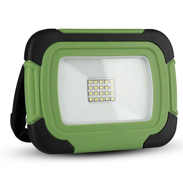 LED-Fluter VT-11-R, 10 w, 700 lm, 6400 k, Akkubetrieb, grün/schwarz - V-tac