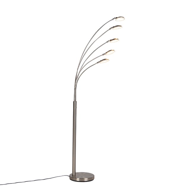Stehlampe Stahl inkl. led mit Touch-Dimmer - Sixties Trento