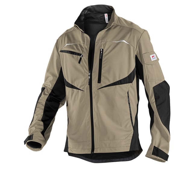 Kübler practiq Softshelljacke 1351 sandbraun/schwarz Gr.2XL