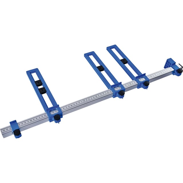 IQ-Tools Bohrlehre Set mit Verlängerung - Präzisions-Bohrschablone für Griffe und Knöpfe, 1400mm, Aluminium eloxiert