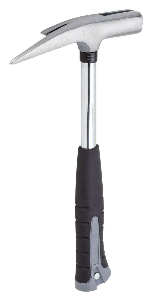RUTHE Maurerhammer 600g Rheinische Form mit Stahlrohrstiel