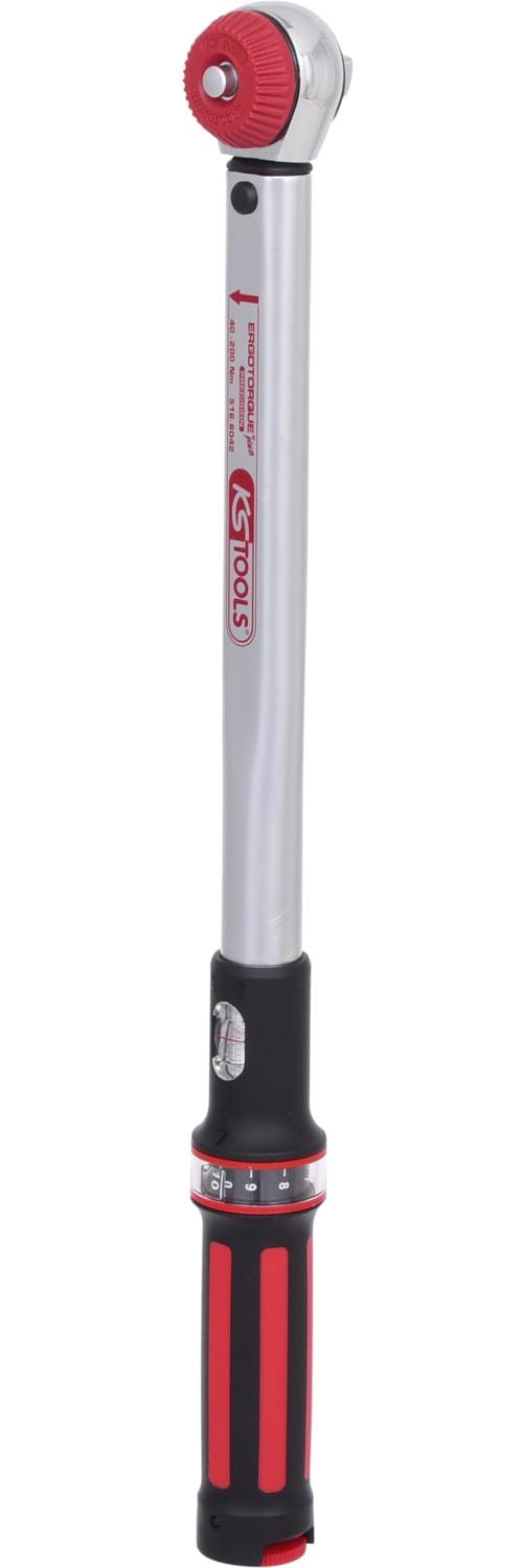 1/2' ERGOTORQUEprecision Drehmomentschlüssel 40-200 Nm mit Quick-Lock Drehknopf-Umsteck-Ratschenkopf