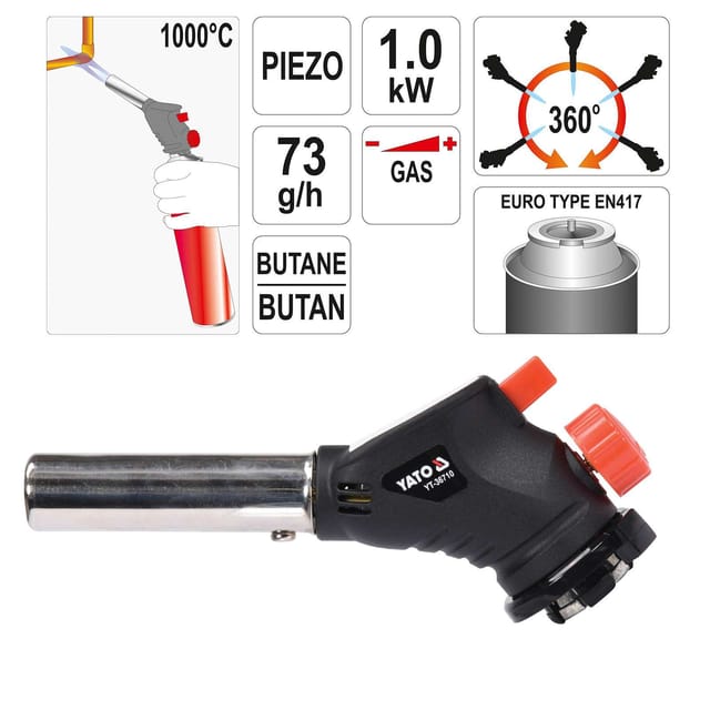 360° piezo-gaslötbrenner YT-36710 - Yato