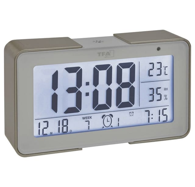 Dostmann 60.2540.53 Funk Wecker Gold, Weiß Alarmzeiten 3 - TFA
